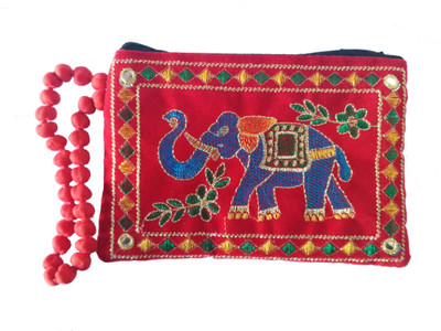 

Indias Creation Hand-held Bag(Red)
