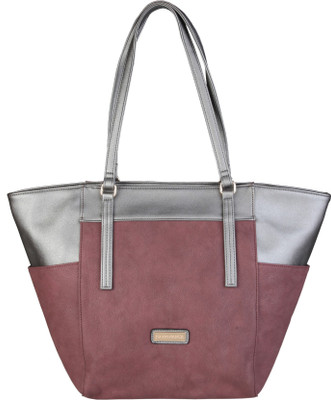 Pierre Cardin Shoulder Bag(Maroon, Silver)