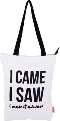 

Nostaljia Tote(White, Black), Black;white
