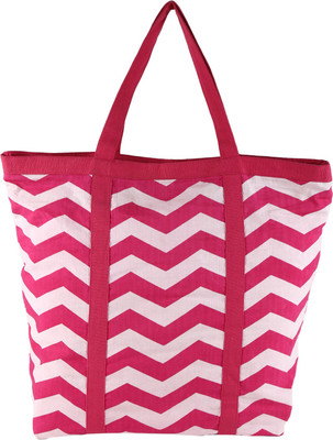 Needlecrest Tote(Pink, White)