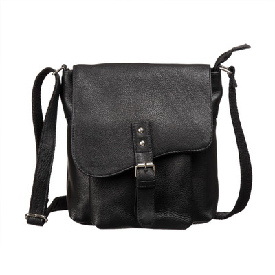 

Goodwill Leather Art Messenger Bag(Black)