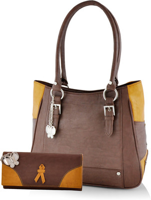 Butterflies Hand-held Bag(Brown)