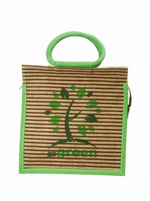 

Jute Tree Hand-held Bag(Green)