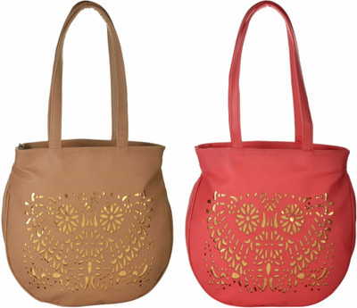 

Cuddle Hand-held Bag(Brown, Pink)