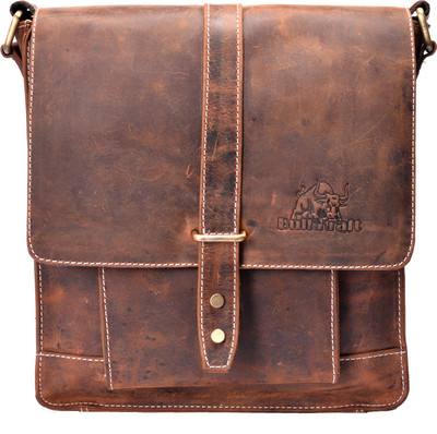 

Bull Kraft Messenger Bag(Brown)