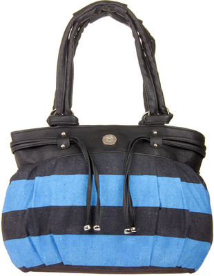 

JG Shoppe Hand-held Bag(Blue, Black), Black;blue