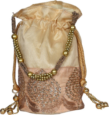 

Decot Paradise Pouch Potli(Beige)