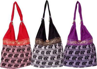 

Fashion Bizz Shoulder Bag(Red, Green, Purple), Green;purple;red