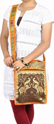 

Lal Haveli Sling Bag(Yellow)