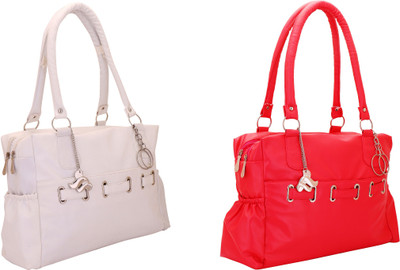 

Lady bar Hand-held Bag(Pink, Red)