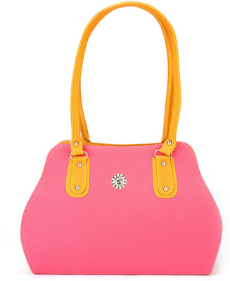 

Cottage Hand-held Bag(Pink, Silver)