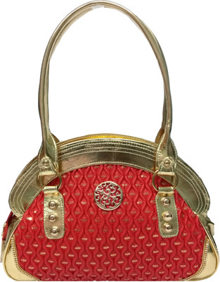 

Mystyle Retail Hand-held Bag(Red, Gold), Gold;red