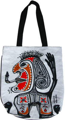 

Indian Colours Tote(White)