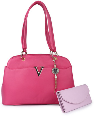 

Women Marks Hand-held Bag(Pink)