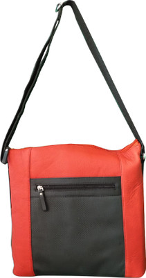 

Style 98 Style 98 Black and Red Premium Quality Leather Shoulder Bag For Women and Girls Waterproof Sling Bag(Black:Red, 5 inch)