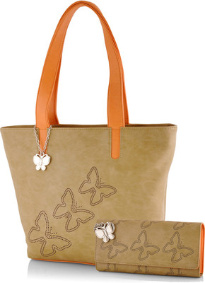 

Butterflies Hand-held Bag(Beige, Orange)