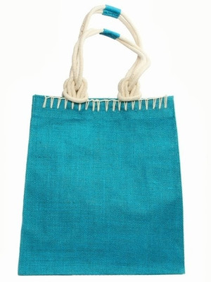 

Jute Tree Hand-held Bag(Blue)