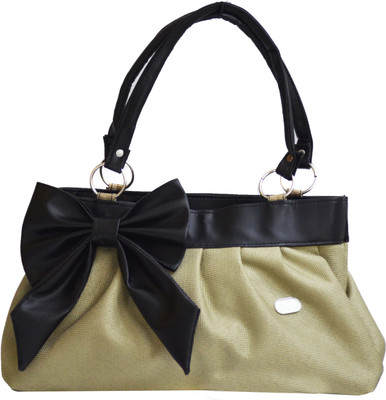 

JG Shoppe Hand-held Bag(Gold, Black), Black;gold