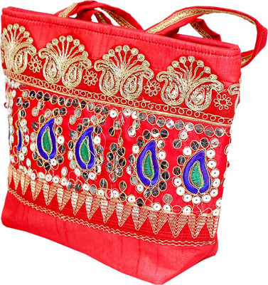 Kuber Industries Hand-held Bag(Red)