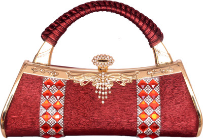 

Tanishka Exports Casual Gold, Maroon Clutch