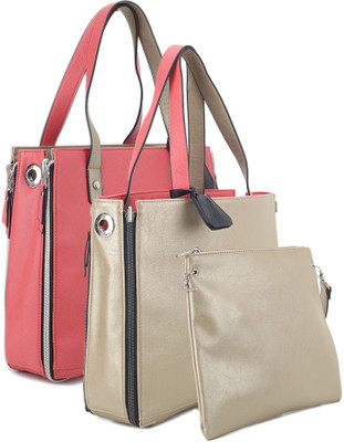 

Lavie Tote(Pink, Beige), Beige;pink
