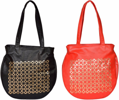 Cuddle Hand-held Bag(Black, Red)