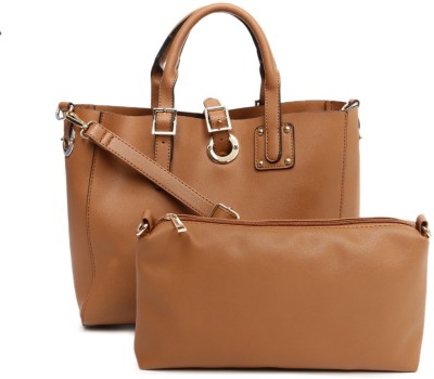 Buy DressBerry Tan Brown Handbag With Detachable Pouch - Handbags for Women  1642578 | Myntra