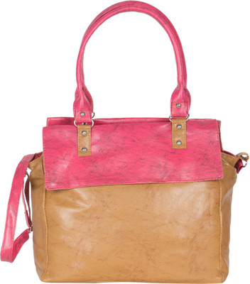 

Cottage Hand-held Bag(Tan, Pink), Pink;tan