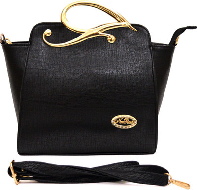 

AGINOS Hand-held Bag(Black, Gold)