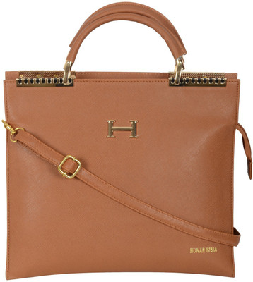 Hunar India Hand-held Bag(Brown)