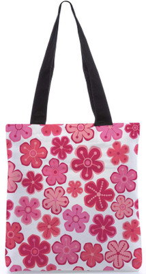 

Snoogg Tote(White, Pink), Pink;white