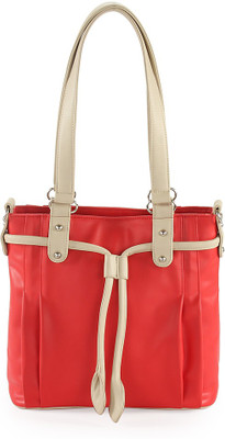 

Lady World Shoulder Bag(Red, Beige), Beige;red