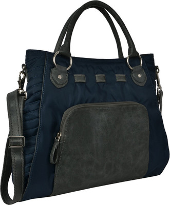 

Baggit Hand-held Bag(Grey, Blue), Blue;grey