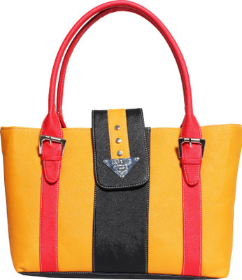 

Veins Hand-held Bag(Orange, Black), Black;orange