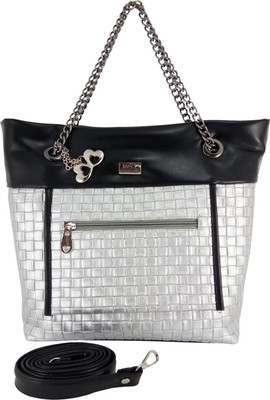 

I Define You Hand-held Bag(Black, Silver)