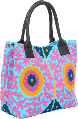 

Rajrang Hand-held Bag(Blue, Pink)