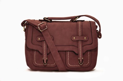 

Escue Messenger Bag(Maroon, Gold), Gold;maroon