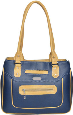 

JH handbag Hand-held Bag(Blue, Beige), Beige;blue