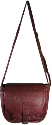 

Essart Women Casual Maroon PU Sling Bag