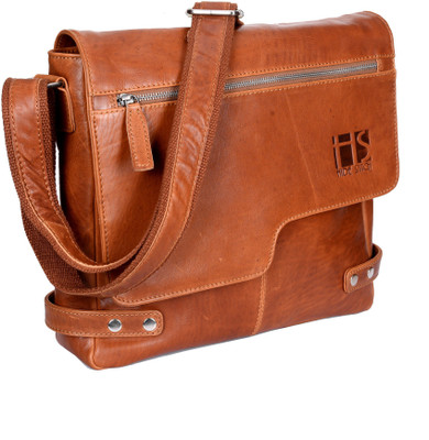 

Hide Stitch Messenger Bag(Tan)