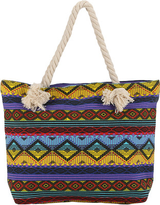 iSweven Tote(Beige, White)