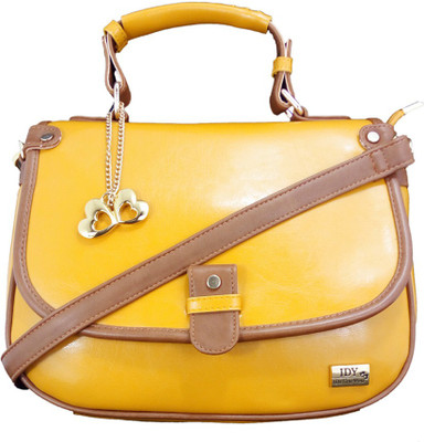 

Anglopanglo Women Casual Yellow PU Hand-held Bag