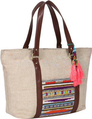 Desi Drama Queen Tote(Beige)
