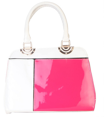 

Monte Michelin Hand-held Bag(White, Pink), Pink;white