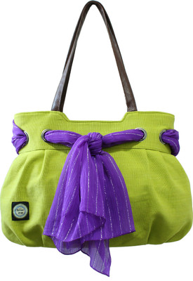 

Anekaant Hand-held Bag(Green, Purple)