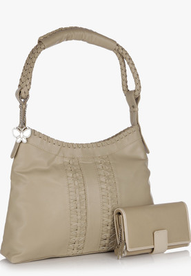 Butterflies Shoulder Bag(Beige)