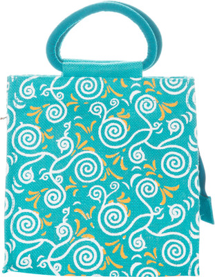 

Jute Cottage Hand-held Bag(Blue)