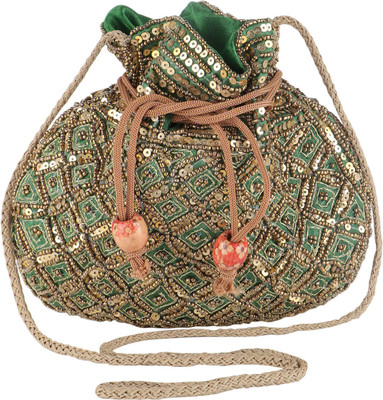 

Fashiondrobe Pouch Potli(Green)