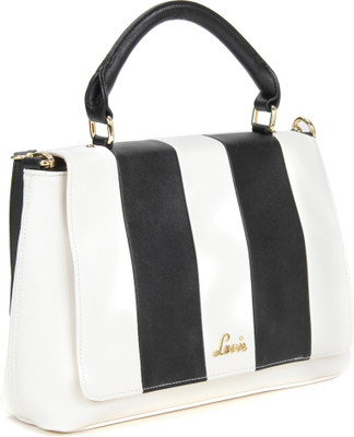 Lavie Hand-held Bag(White, Black), Black;white