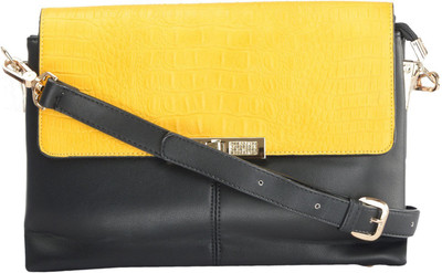 

Clublane Shoulder Bag(Yellow, Black), Black;yellow